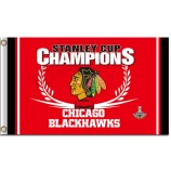 Nhl chicago blackhawks 3'x5 'polyester fahne stanley cup champion für benutzerdefinierte größe 