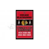 Nhl chicago blackhawks 3'x5 'Polyester Flagge Stanley Cup Champions für benutzerdefinierte Größe 