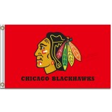 Nhl chicago blackhawks 3'x5 'Polyester Flagge roten Hintergrund für benutzerdefinierte Größe 