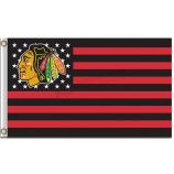 Nhl chicago blackhawks 3'x5 'Polyester Flagge rot schwarz Streifen Sternen für benutzerdefinierte Größe 