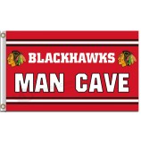 Nhl chicago blackhawks 3'x5 'Polyester Flagge Mann Höhle für benutzerdefinierte Größe 