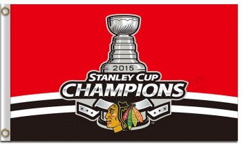 Nhl芝加哥blackhawks 3'x5'聚酯旗帜冠军