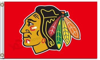 Nhl chicago blackhawks 3'x5 'полиэфирный флаг