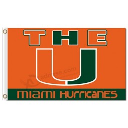 NCAA Miami Hurricanes 3'x5' polyester flags CHARACTERS