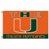 Ncaa Miami Hurrikane 3'x5 'Polyester Fahnen Zeichen