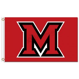 Ncaa miami redhawks 3'x5 'полиэфирные флаги m