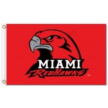 Ncaa miami redhawks 3'x5 'Polyesterfahnen mit ernstem Adler