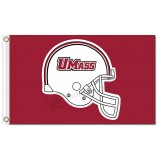 Ncaa massachusetts minutenmen 3'x5 'polyester fahnen weißen helm