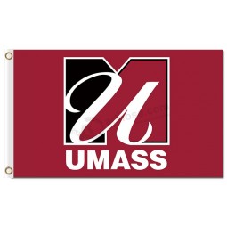 Ncaa massachusetts minutemen 3'x5 'ポリエステルフラグumass