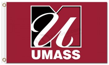 Ncaa massachusetts minutemen 3'x5 'banderas de poliéster umass