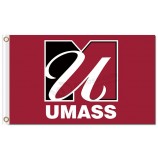 Ncaa massachusetts minutenmen 3'x5 'polyester fahnen umass
