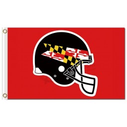 Ncaa maryland terrapins 3'x5 'Polyester Fahnen schwarzen Helm