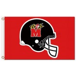 Ncaa maryland terrapins 3'x5 'Polyester Fahnen schwarzen Helm