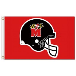 Ncaa maryland terrapins 3'x5 'Polyester Fahnen schwarzen Helm