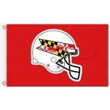 Ncaa maryland terrapins 3'x5 'polyester fahnen weißen helm