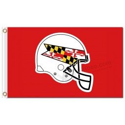 Ncaa maryland terrapins 3'x5 'polyester fahnen weißen helm