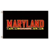 Ncaa Maryland Terrapins 3'x5 'Polyester kennzeichnet schwarzen Hintergrund