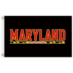 Ncaa Maryland Terrapins 3'x5 'Polyester kennzeichnet schwarzen Hintergrund