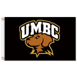 Ncaa maryland baltimore county retrievers 3'x5 'polyester fahnen schwarzen hintergrund für benutzerdefinierte größe 