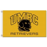 Ncaa Maryland Baltimore County Retriever 3'x5 'Polyester kennzeichnet schwarze Zeichen für benutzerdefinierte Größe 