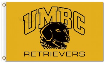 Ncaa maryland baltimore county retrievers 3'x5'聚酯旗帜为自定义尺寸的黑色字符 