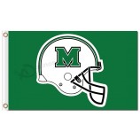 Ncaa Marshall Donnernde Herde 3'x5 'Polyester Fahnen weißen Helm für benutzerdefinierte Größe 