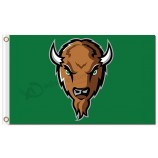 Ncaa Marshall donnernden Herde 3'x5 'Polyester Flaggen braune Kuh für benutzerdefinierte Größe 
