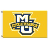 Ncaa Marquette golden Eagles 3'x5 'Polyester Flaggen gelben Hintergrund für benutzerdefinierte Größe 