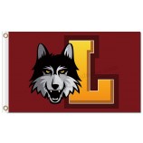 Großhandel hoch-Endee ncaa Loyola Wanderer 3'x5 'Polyester kennzeichnet gelben Charakter