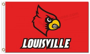 All'ingrosso alto-Fine ncaa louisville 3'x5 'poliestere bandiera caratteri bianchi