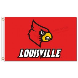Großhandel hoch-Endee ncaa Louisville 3'x5 'Polyester kennzeichnet weiße Zeichen
