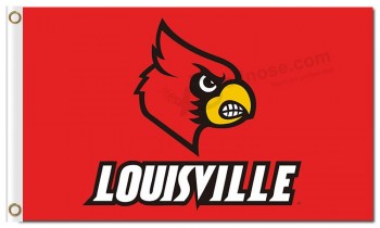 Wholesale high-end NCAA Louisville 3'x5' polyester flags white characters