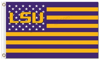 Ncaa Louisiana State Tiger 3'x5 'Polyester Fahnen Stern mit Streifen