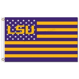 Ncaa louisiana state tigers 3'x5 'ポリエステルの旗、ストリップ付きの旗