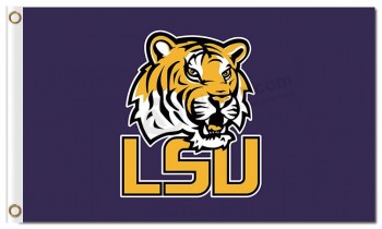 Ncaa louisiana state tigers 3'x5 'banderas de poliéster