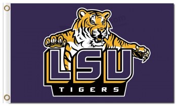 NCAA Louisiana State Tigers 3'x5' polyester flags tiger with character