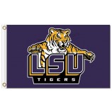 Ncaa Louisiana Zustand Tiger 3'x5 'Polyester Fahnen Tiger mit Charakter
