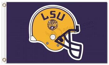 Ncaa louisiana staat tigers 3'x5 'polyester vlaggen helm