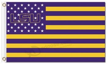 NCAA Louisiana State Tigers 3'x5' polyester flags star and strips