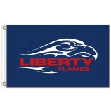 Großhandel hoch-Endee ncaa Freiheit Flammen 3'x5 'Polyester Flaggen roten Charakter