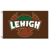 Großhandel hoch-Endee ncaa Lehigh Berg Falken 3'x5 'Polyester Fahnen mit braunen Hintergrund