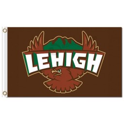 Großhandel hoch-Endee ncaa Lehigh Berg Falken 3'x5 'Polyester Fahnen mit braunen Hintergrund