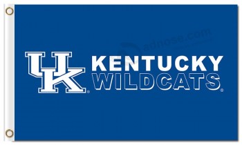 Großhandel hoch-Endee ncaa Kentucky Wildkatzen 3'x5 'Polyesterflaggen mit Charakter