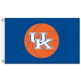 Großhandel hoch-Endee ncaa Kentucky Wildcats 3'x5 'Polyester Fahnen mit orangefarbenen Kugel