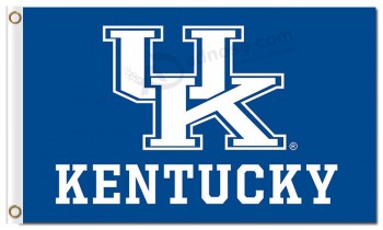 Großhandel hoch-Endee ncaa Kentucky Wildkatzen 3'x5 'Polyester kennzeichnet Zeichen mit bule Hintergrund