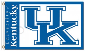 Wholesale high-end NCAA Kentucky Wildcats 3'x5' polyester flags with vertical characters