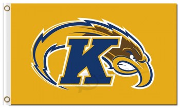 NCAA Kent State Golden Flashes 3'x5' polyester flags yellow background for sale