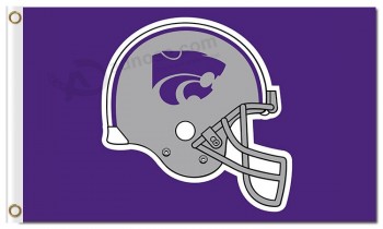 NCAA Kansas State Wildcats 3'x5' polyester flags grey helmet for sale
