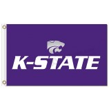 Ncaa Kansas State Wildkatzen 3'x5 'Polyester Flaggen Purpul