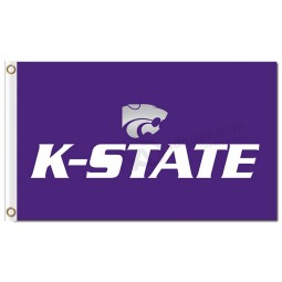 Ncaa kansas wildcats 3'x5 'bandeiras de poliéster purpul